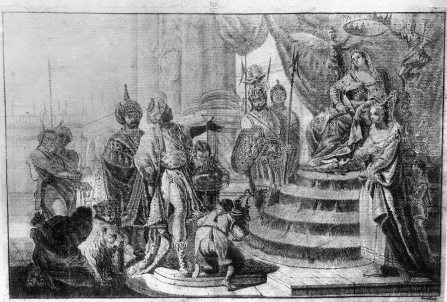 Omaggio a una regina - Venezia, Museo Correr, attribuito